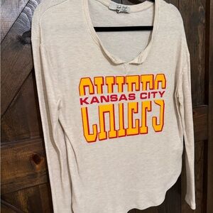 Junk Food Clothing Cream Chiefs Long Sleeve Tee